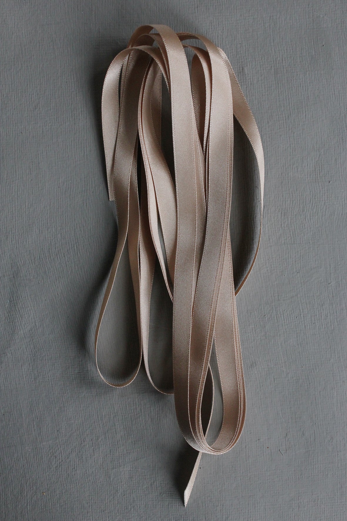 Double Satin Vintage Ribbon - Latte Creme - 10mm