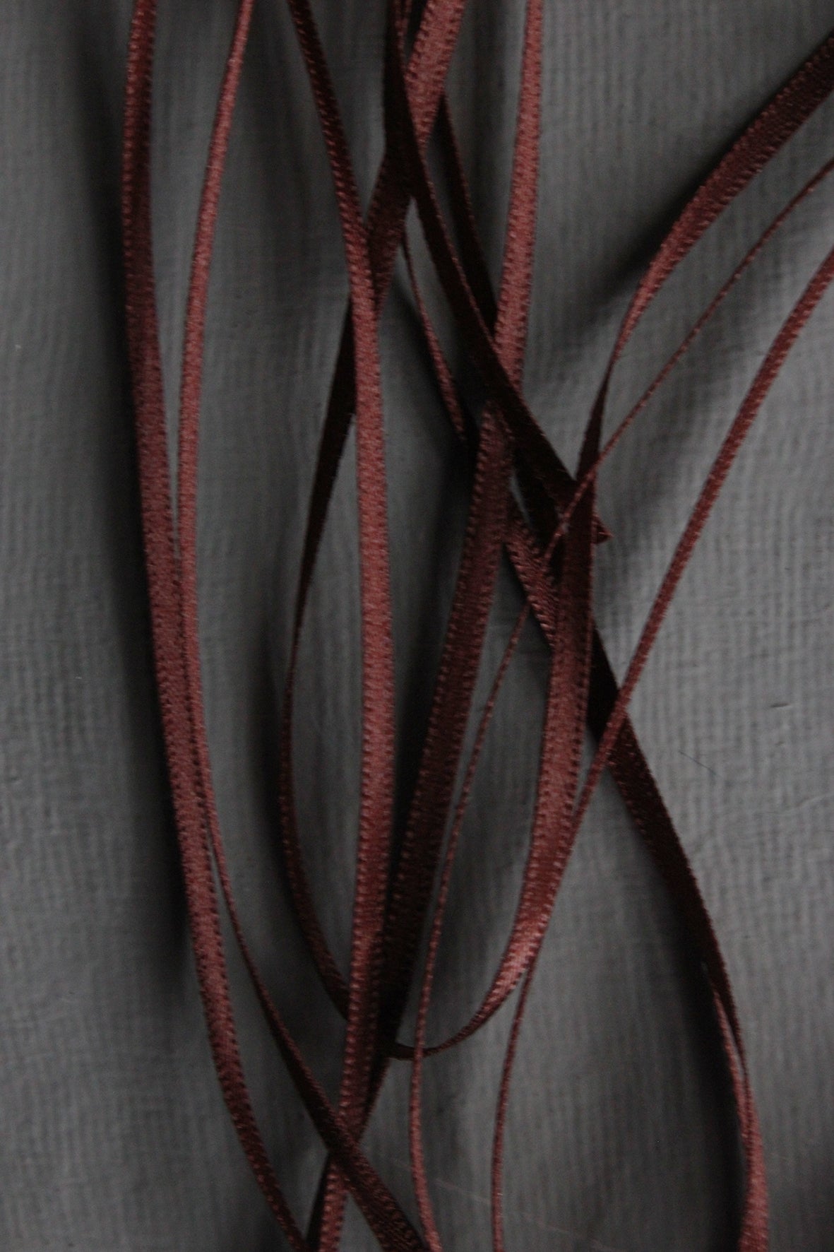 Double Satin Vintage Ribbon - Auburn Chestnut