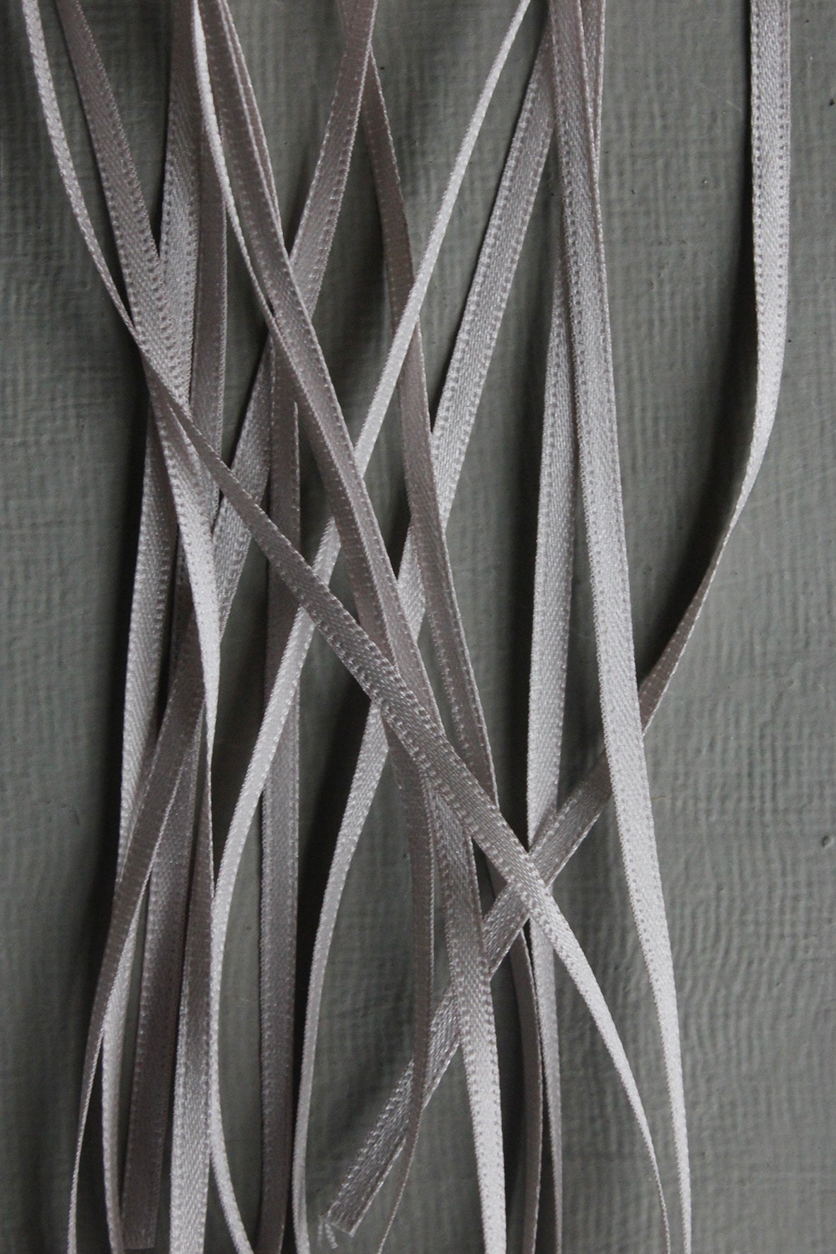 Double Satin Vintage Ribbon - Champagne Silver