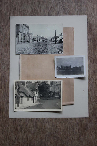 Old Photograph Postcard - Family Outside Terrace House