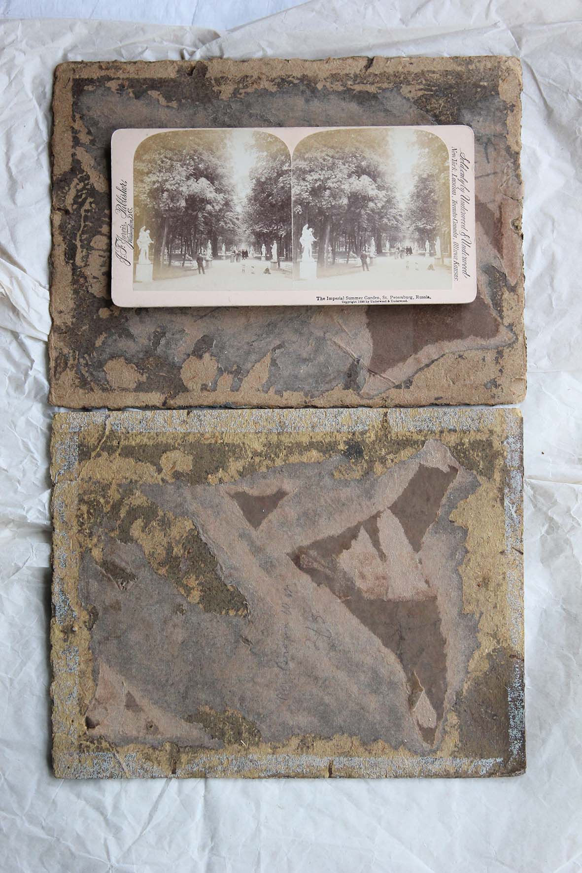 Late 1800's Stereoscopy Card - Imperial Summer Garden