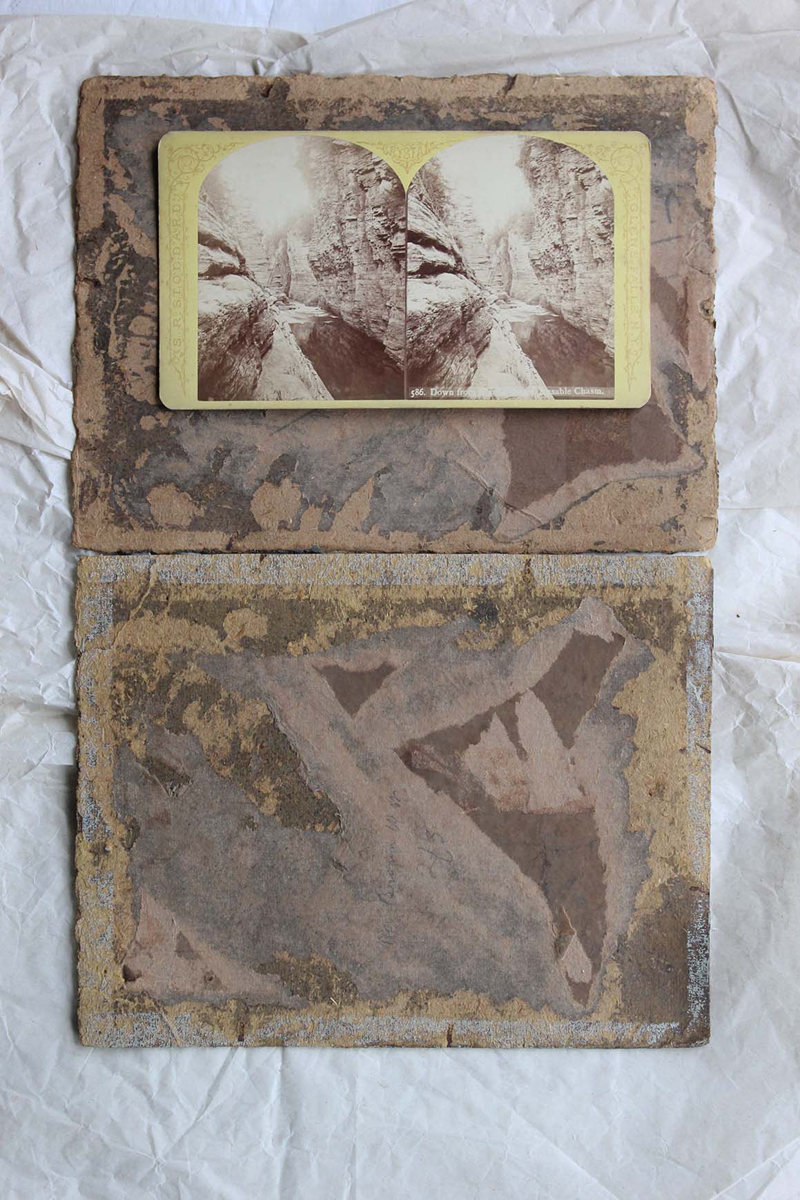 Late 1800's Stereoscopy Card - Ausable Chasm (two)