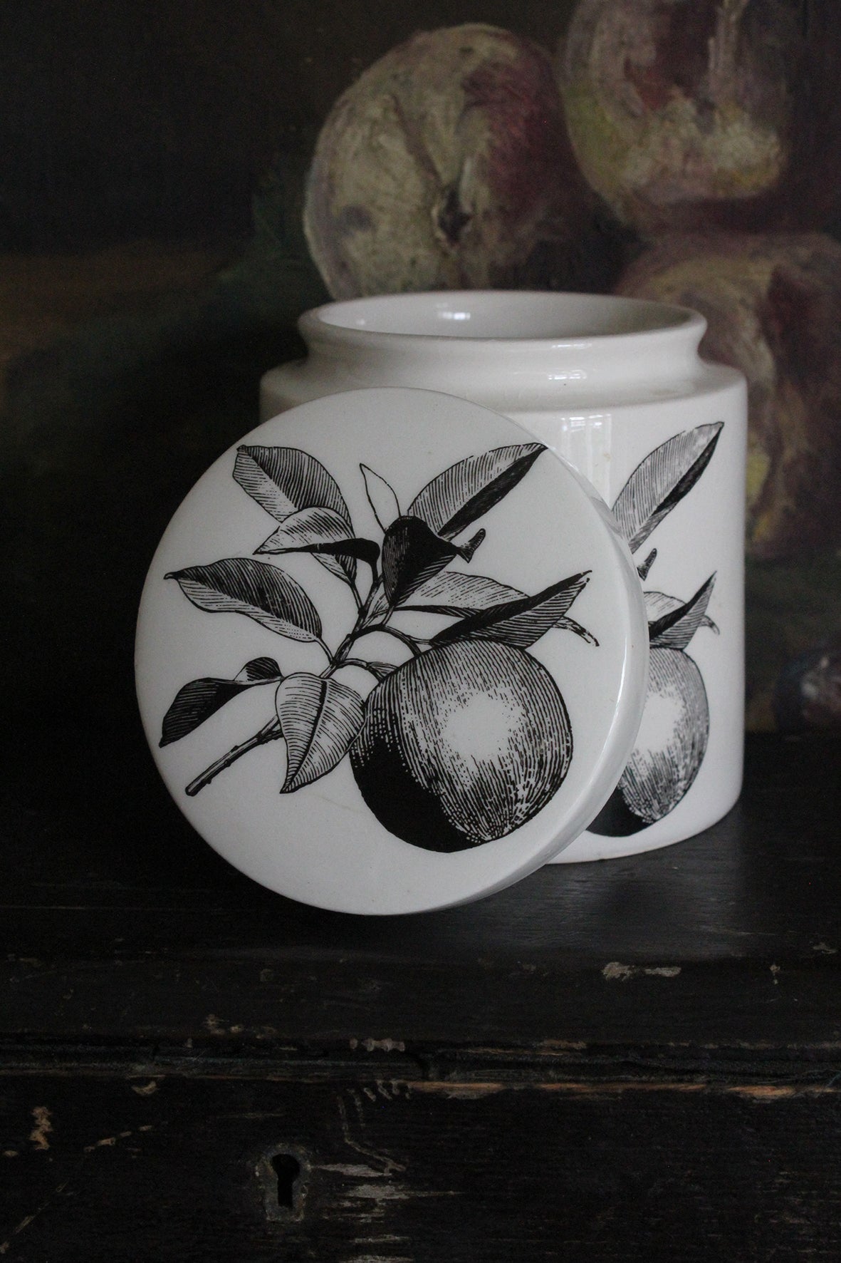 Vintage Storage Pot - Apples