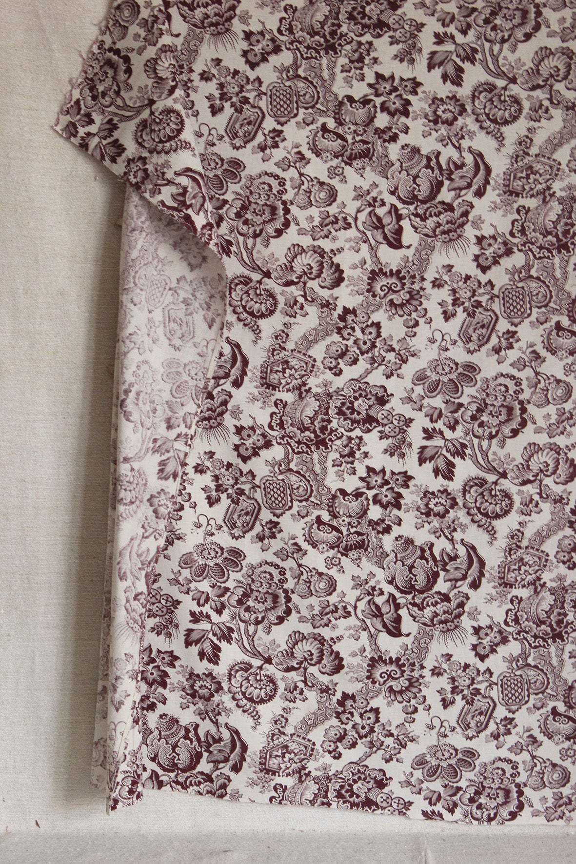 Old French Printed Cotton - Arts and Crafts Florals (panel 1)