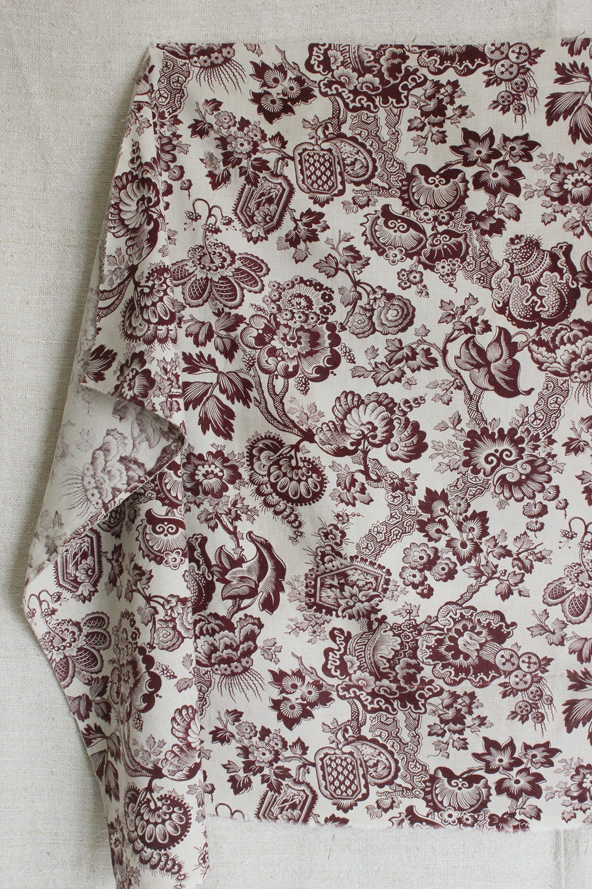 Old French Printed Cotton - Arts and Crafts Florals (panel 2)