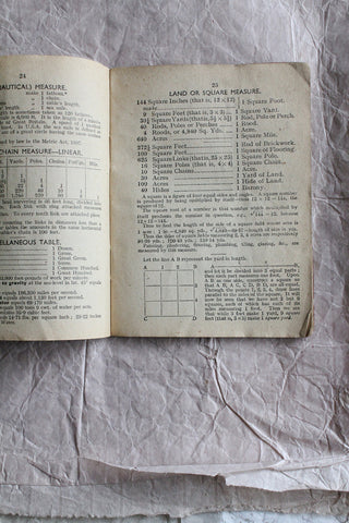 Old Paper Booklet - Arithmetical Tables