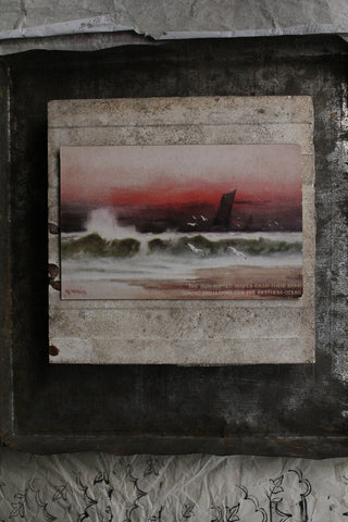 Old Postcard - Dancing O'er The Restless Ocean