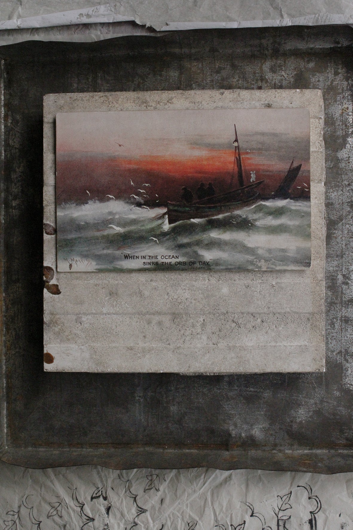 Old Postcard - When in the Ocean