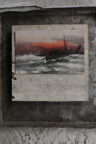 Old Postcard - Dancing O'er The Restless Ocean