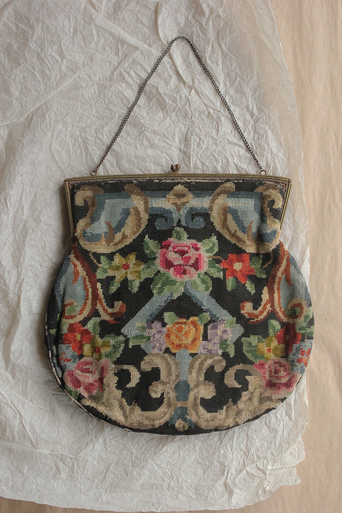 A Beautiful Bloomsburyesque Needlepoint Bag