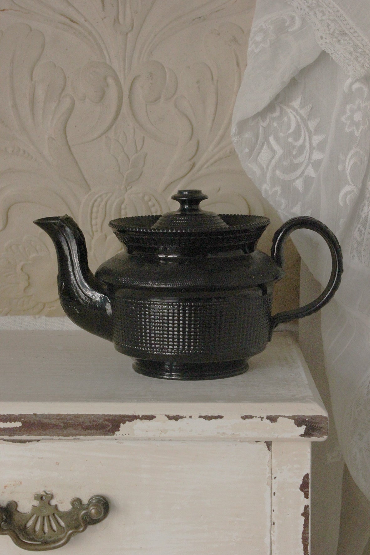 Beautiful Antique Basalt Teapot - No.1
