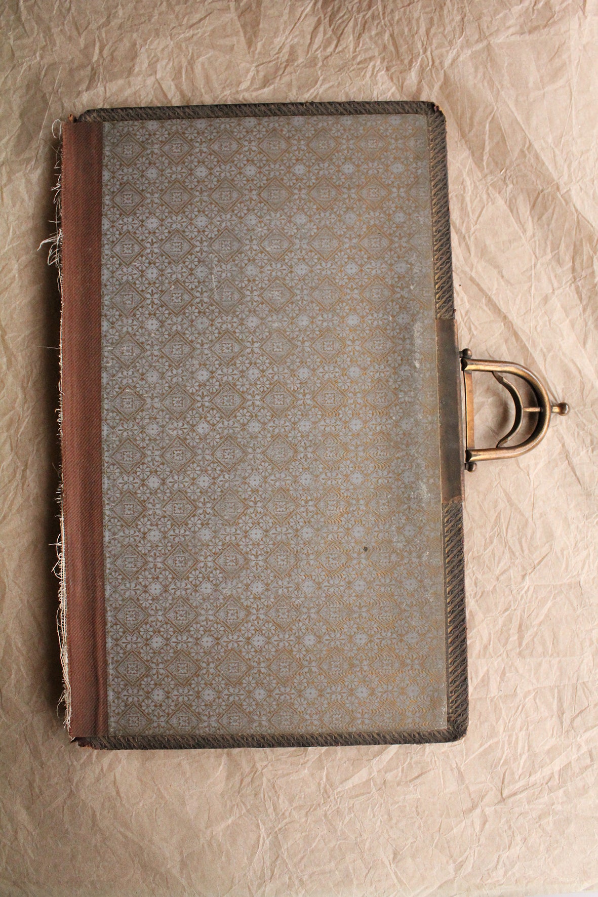 Old Victorian Reclaimed Book Cover With Silk Liner