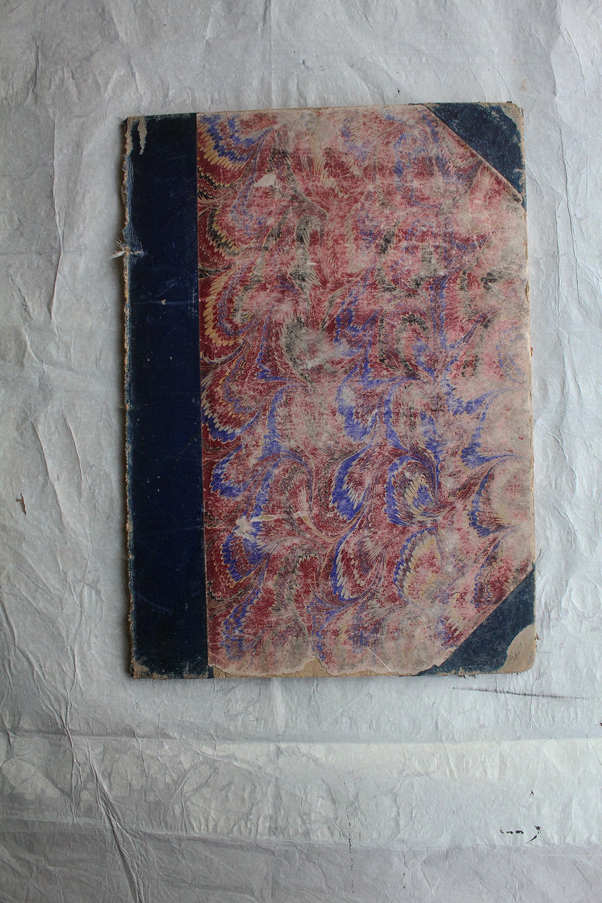 Old Rare Perfectly Imperfect Reclaimed Book Cover - Faded Marble (1)