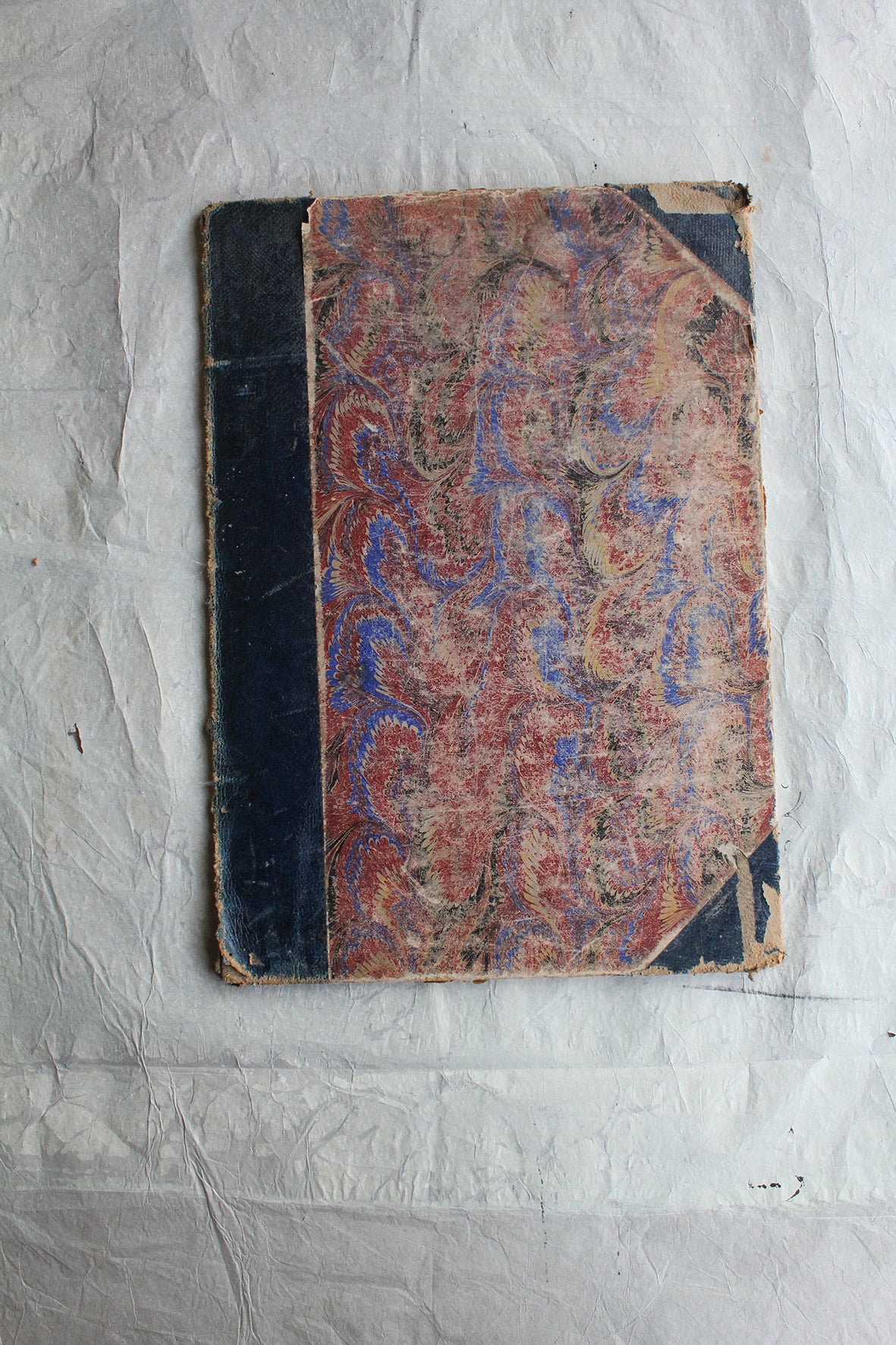 Old Rare Perfectly Imperfect Reclaimed Book Cover - Faded Marble (2)