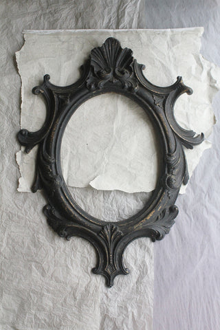 Old Heavy Brass Ornate Frame