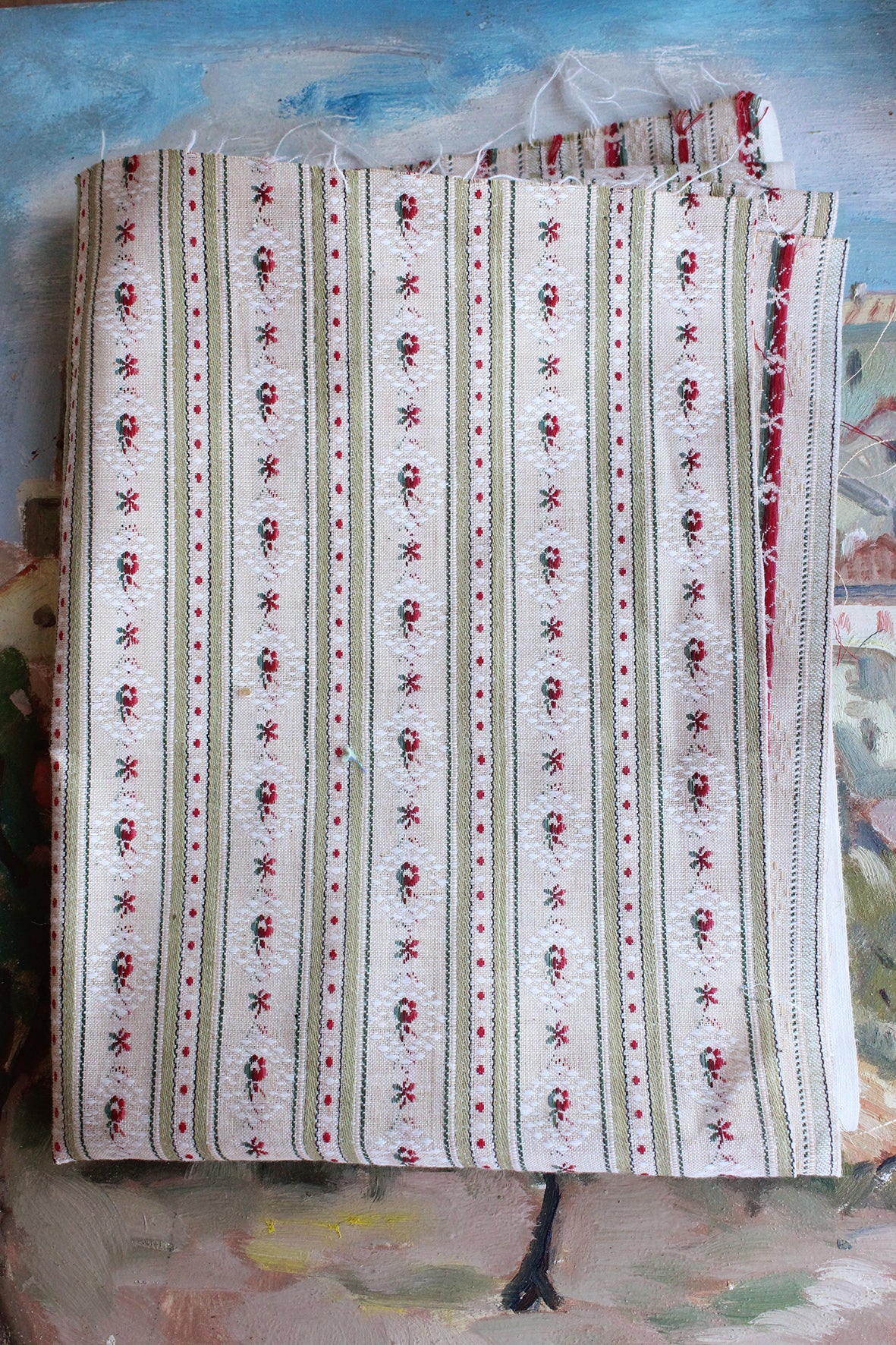 Vintage Woven Brocade Furnishing Panel