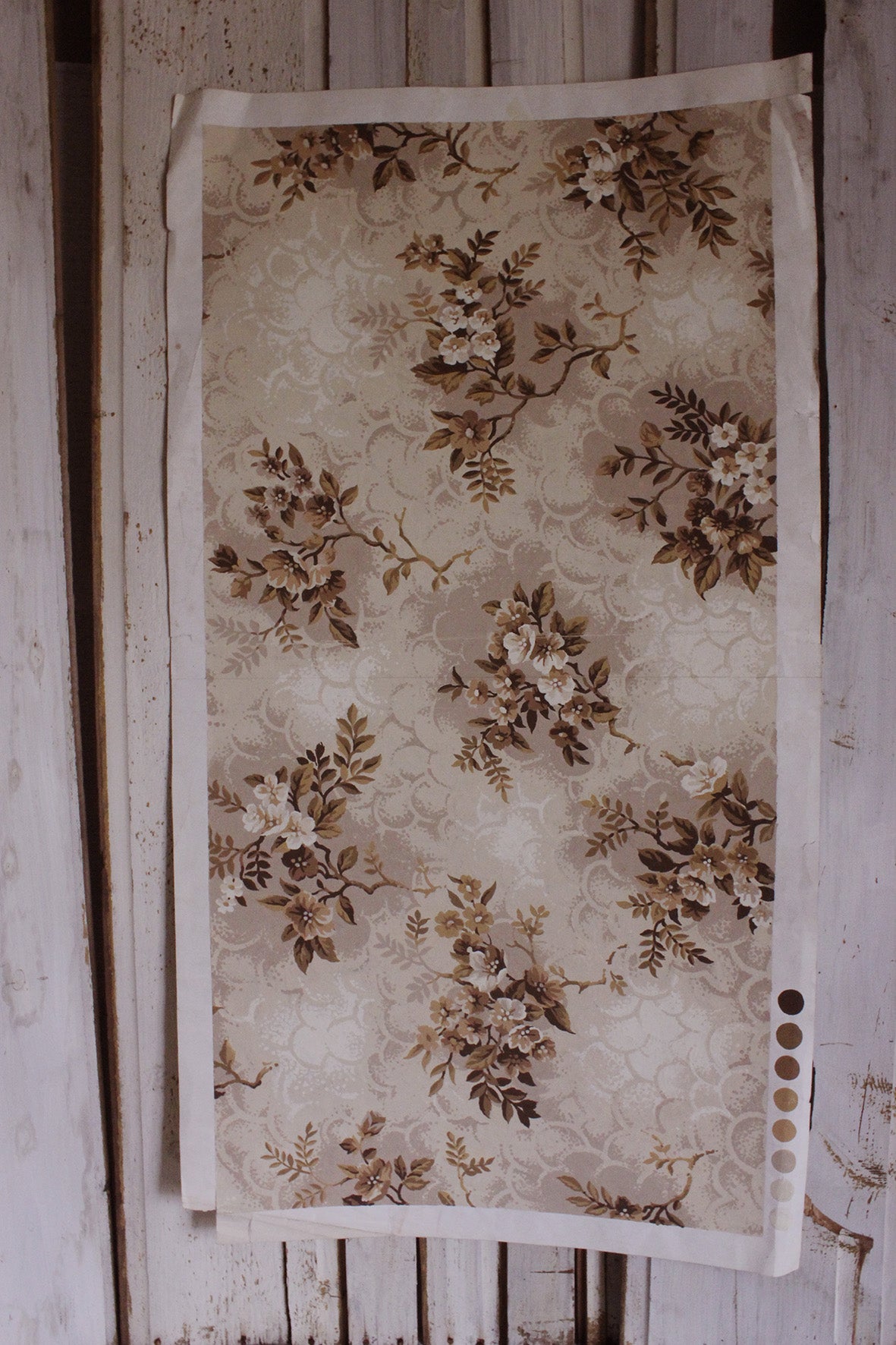 Floral Painting - Beautiful Vintage Hand Painted Textile Design - Corsage