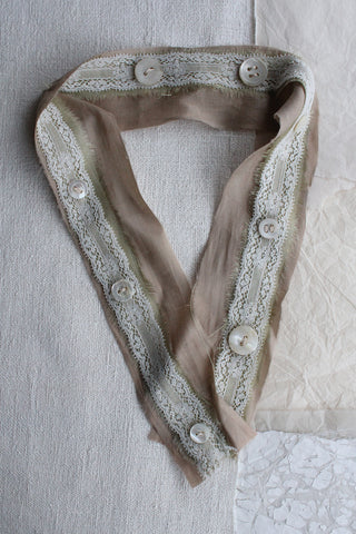 The Patina Collection - Antique Buttons, Delicate Silk & Lace Ribbon (B8)