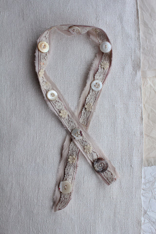 The Patina Collection - Antique Buttons, Delicate Silk & Lace Ribbon (B3)