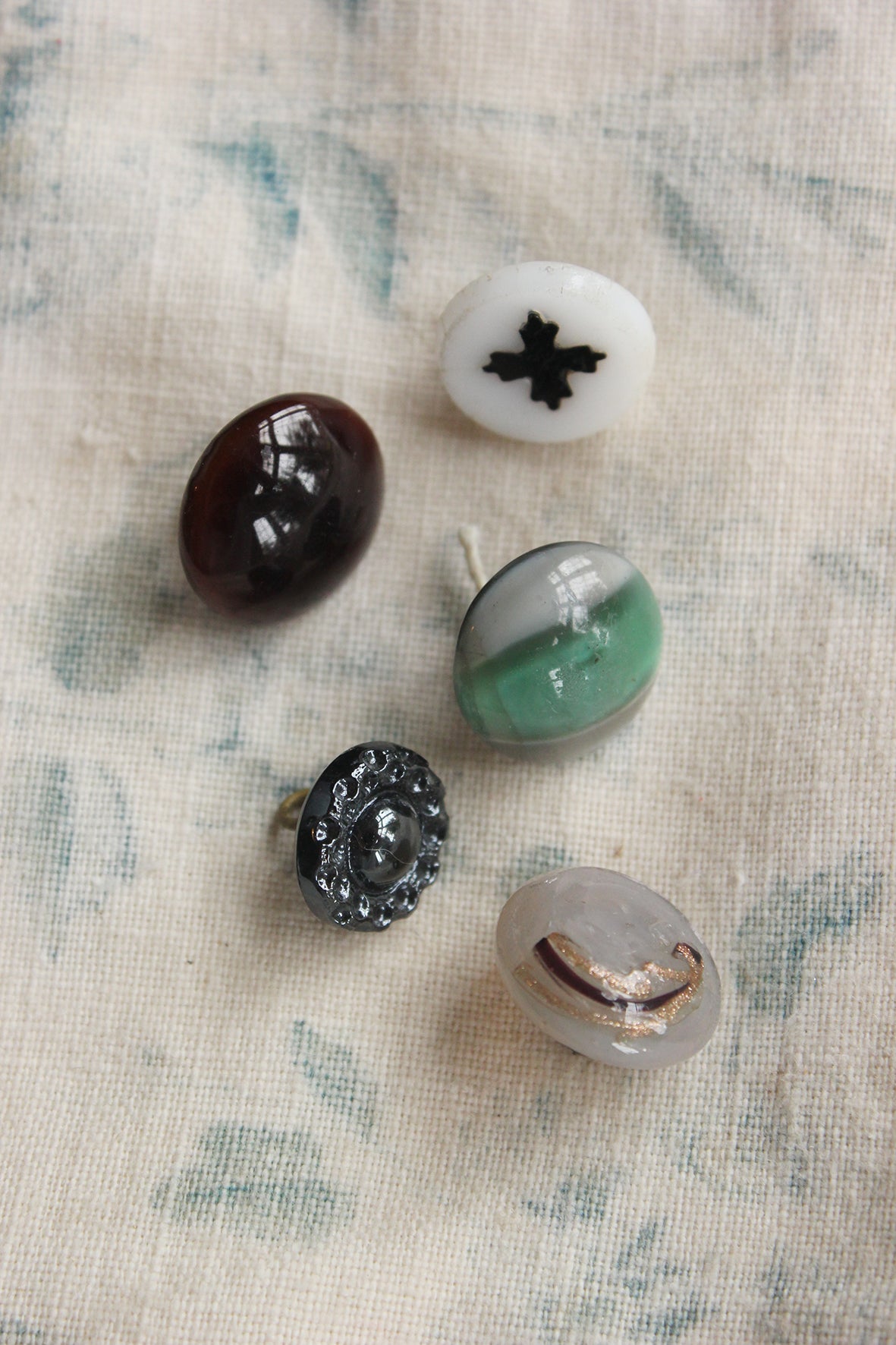 Assortment of Old Glass Buttons
