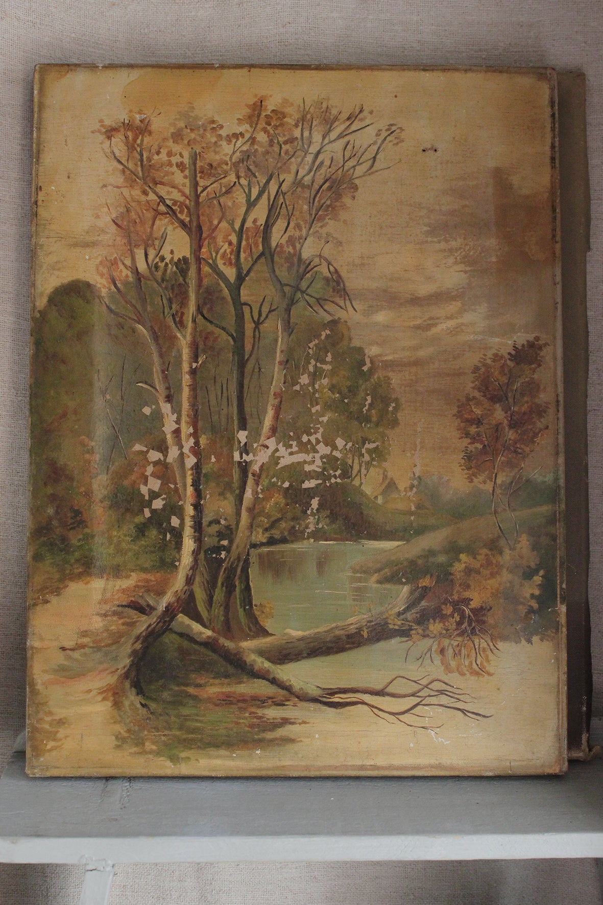 Perfectly Imperfect Old Canvas - Trees