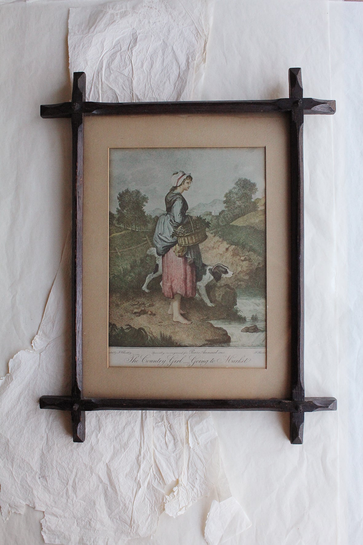 Old Framed Pears Print -
