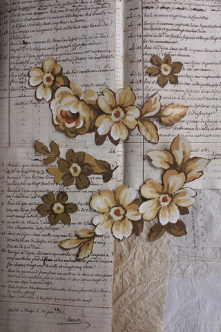 Vintage Hand Painted Cut Flowers - collection 4
