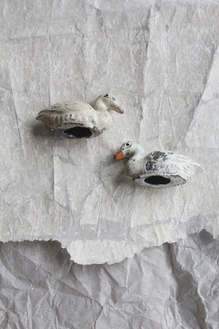 Old Lead Hand Painted Miniatures - Two Sweet Ducks