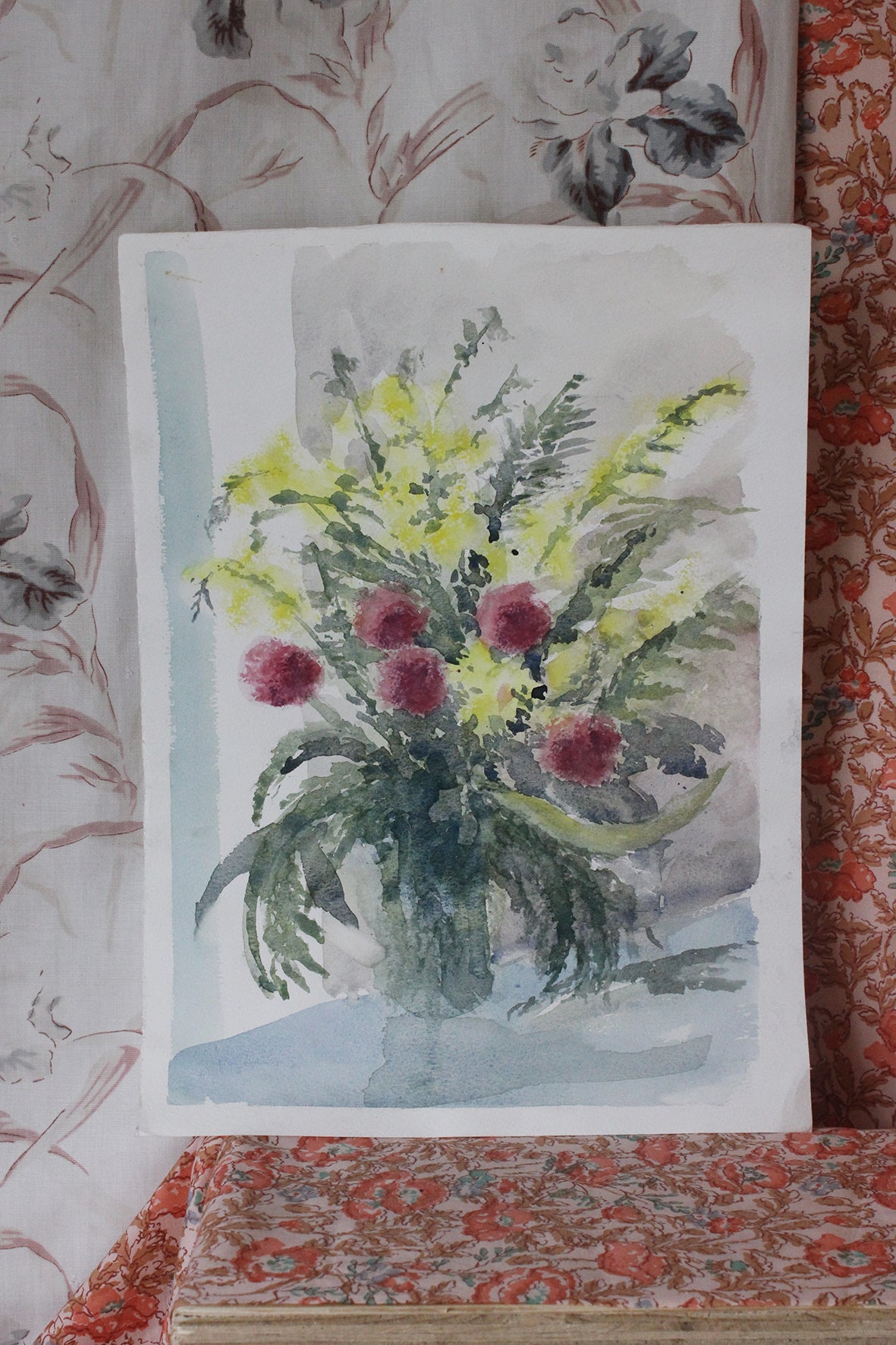 Vintage Floral Watercolour - Delicate Garden Blooms