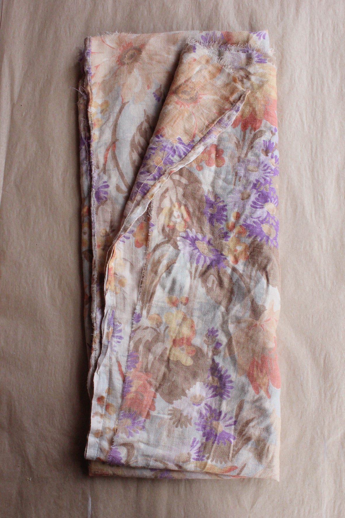 Time Softened Twenties Floral Cotton Panel
