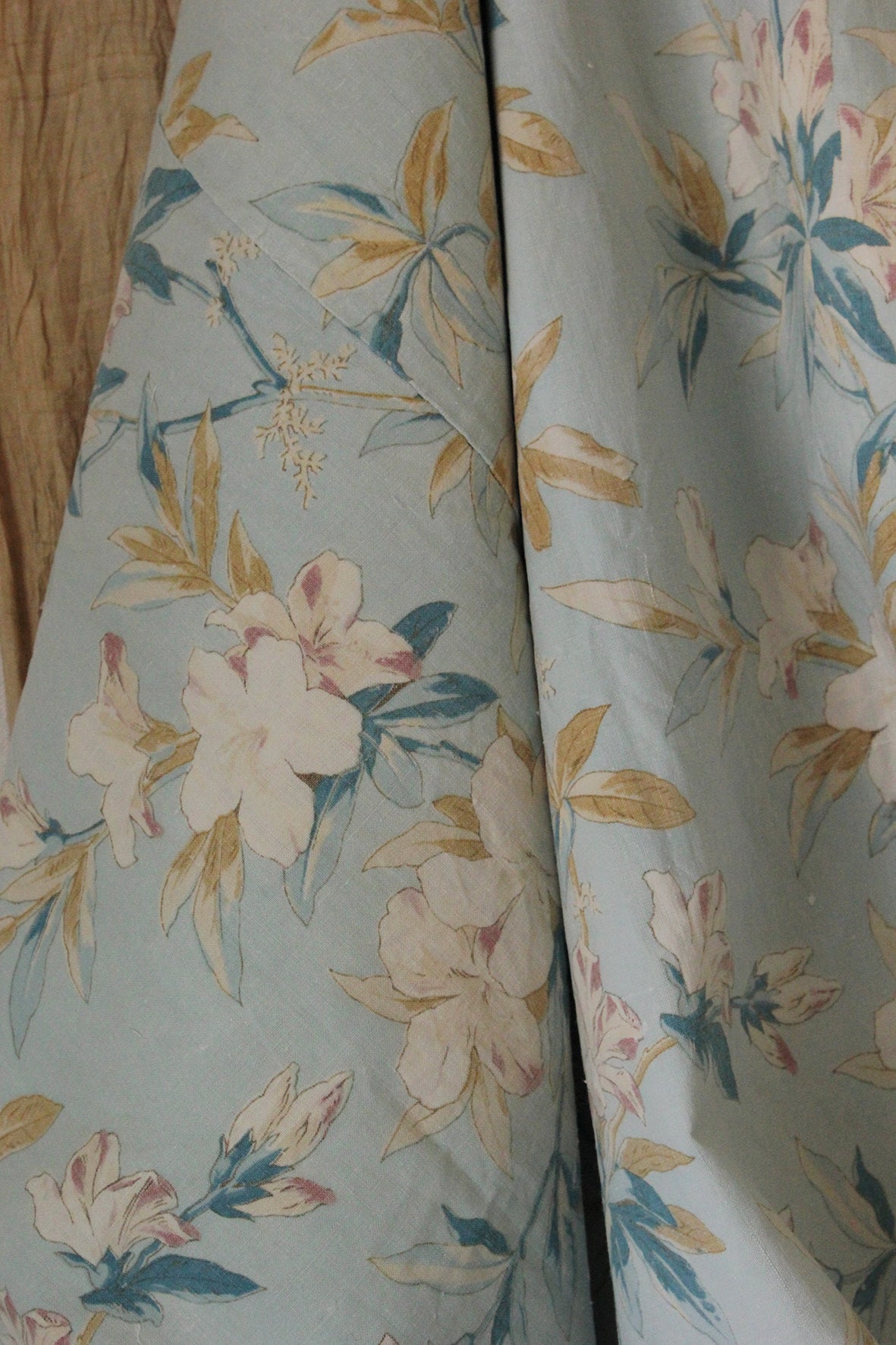 Vintage Floral Cotton Panel - Lillies
