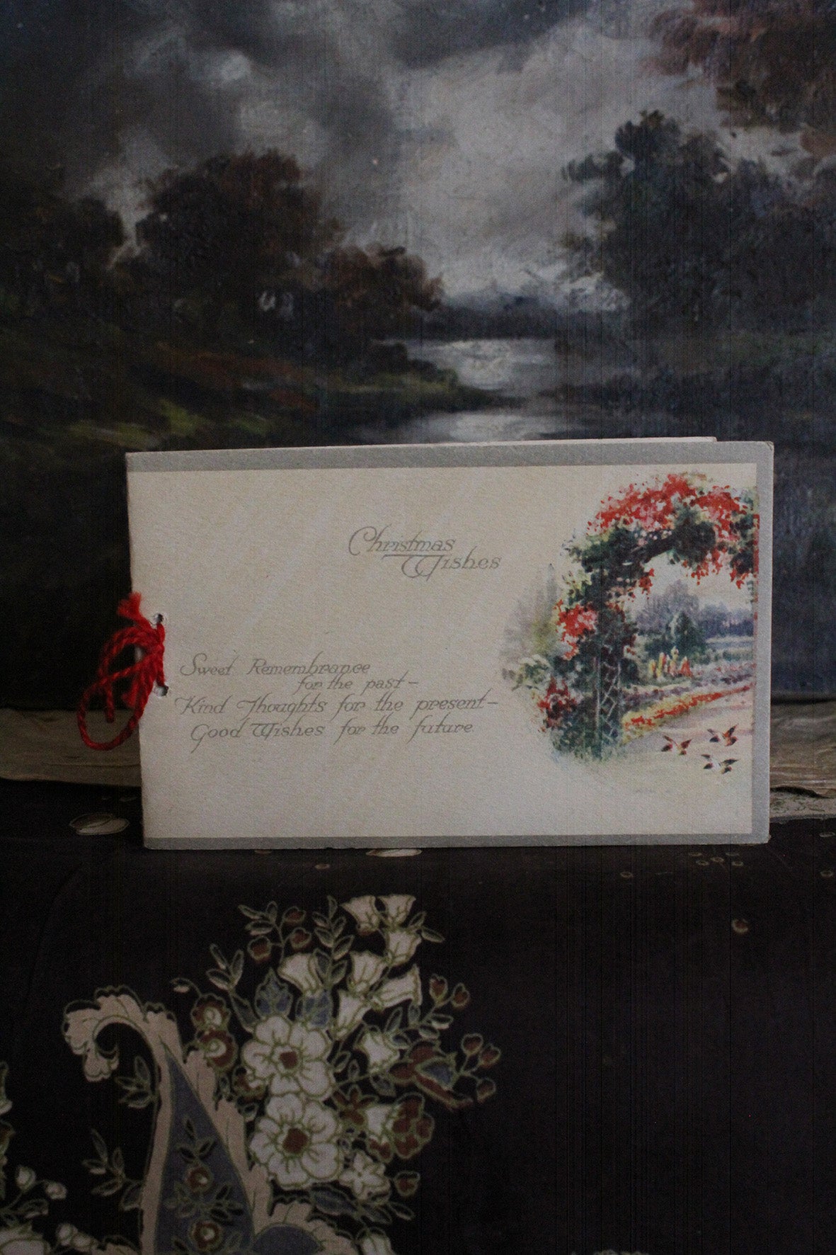 Old Greetings Card - Floral Arch