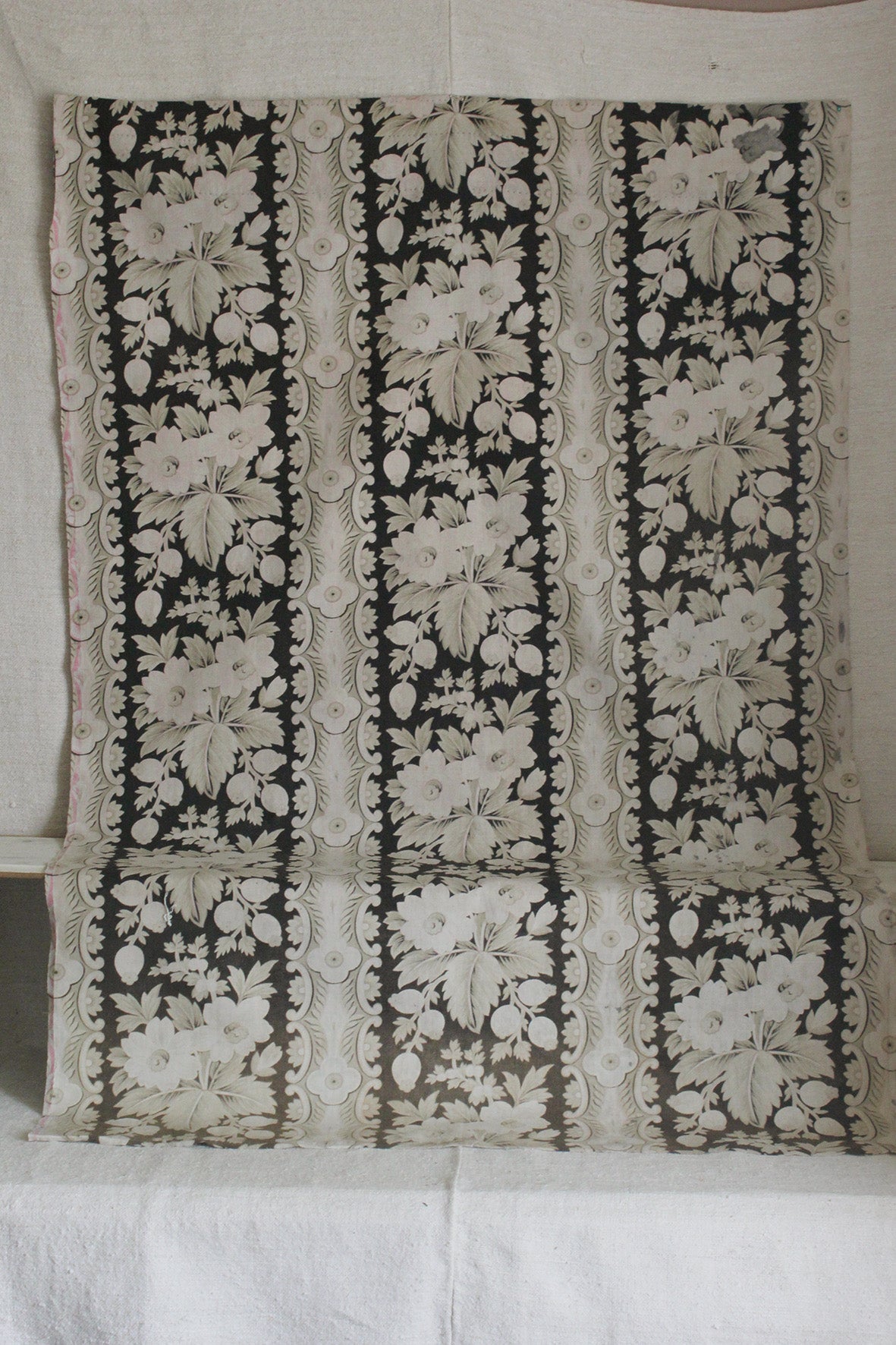Old French Faded Printed Cotton Panel/Backdrop