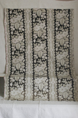 Old French Printed Floral Wide Panel - Floral Sprigs