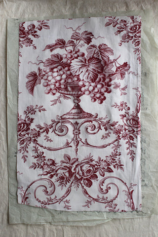 Old French Printed Cotton Archive Panel (six)