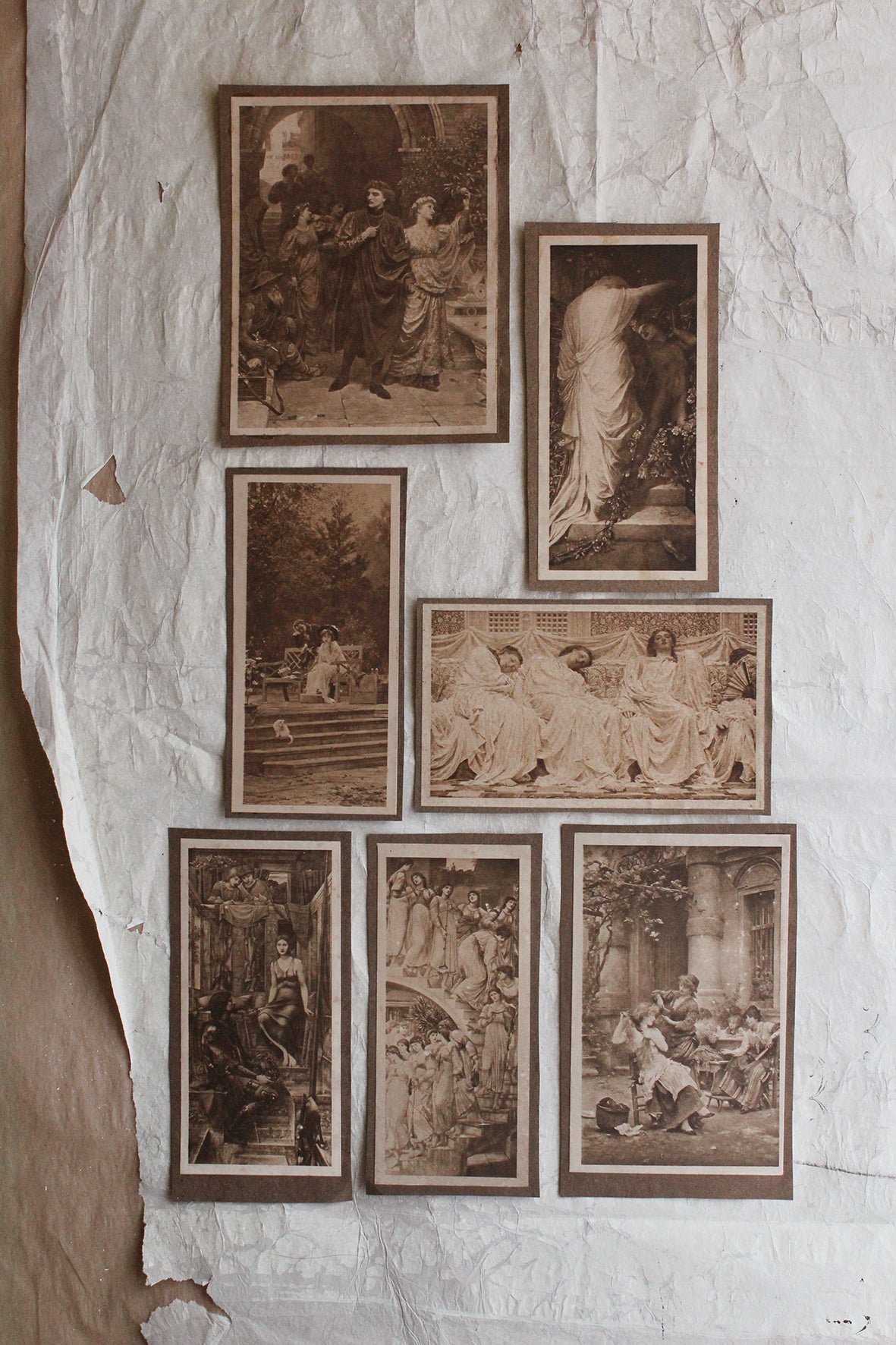 Reclaimed Mounted Edwardian Prints - Collection 1