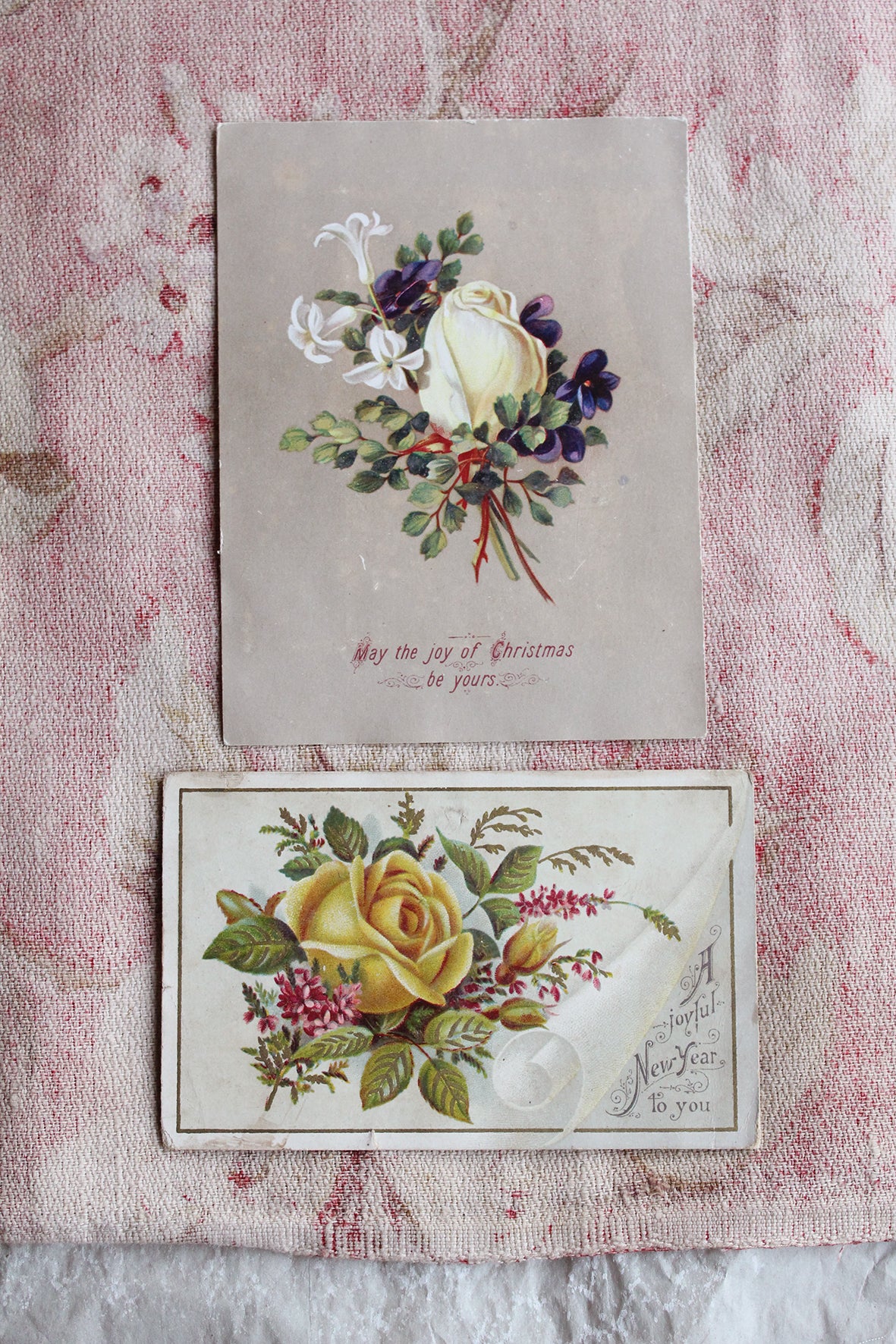 Old Greetings Cards - Flowers
