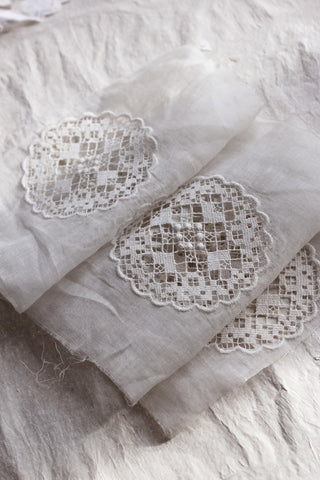 A Trio of Old Lace Unfinished Doilies