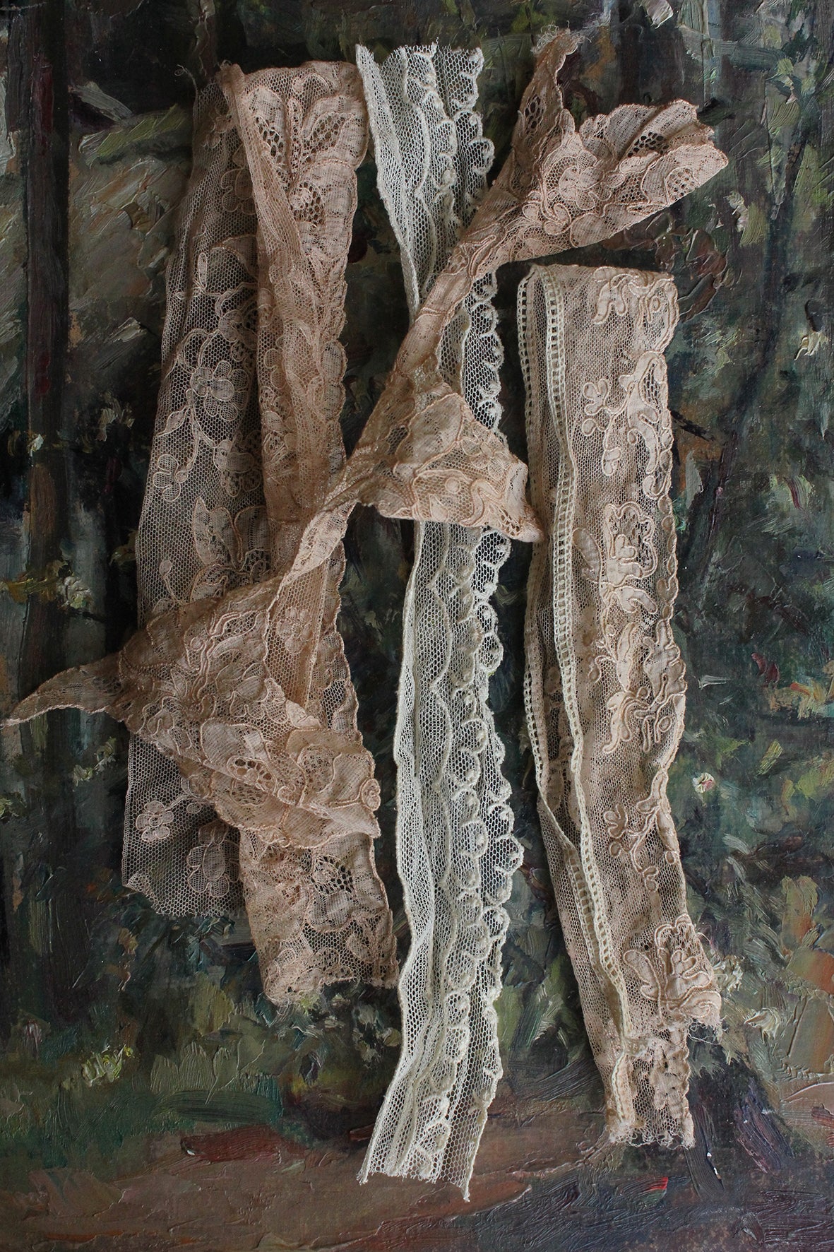 Collection of Antique Lace Borders & Panels