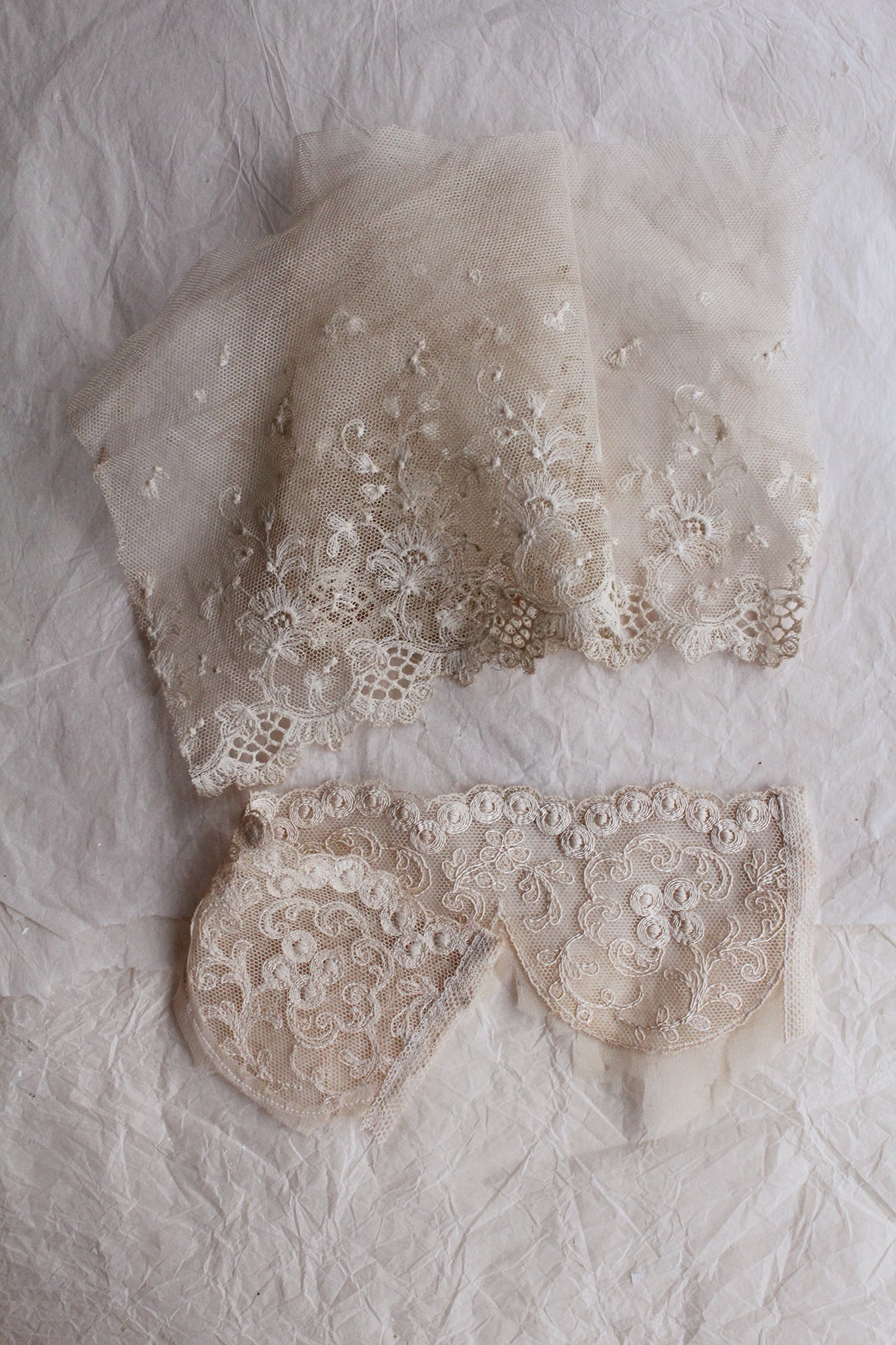 Collection of Antique Lace Samples - B3