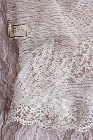 Antique Floral Lace Samples Panel with Original Code Labels - Four