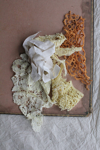 Hand Dyed Old Lace & Tatting
