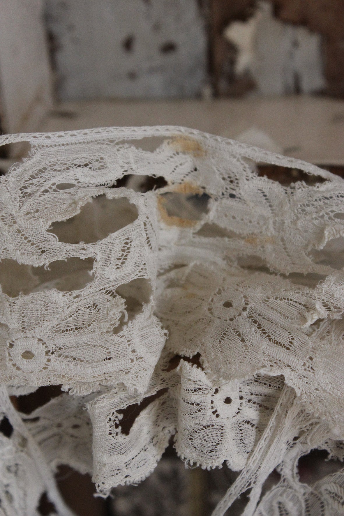 Reclaimed Antique Edging from an Old Shawl