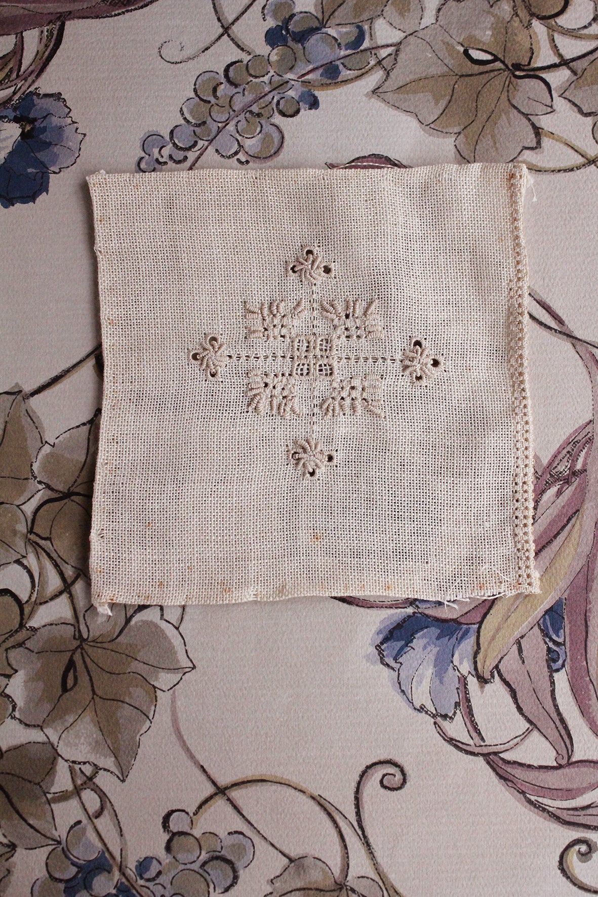 Old Drawn Threadwork - Linen Sampler - No.2