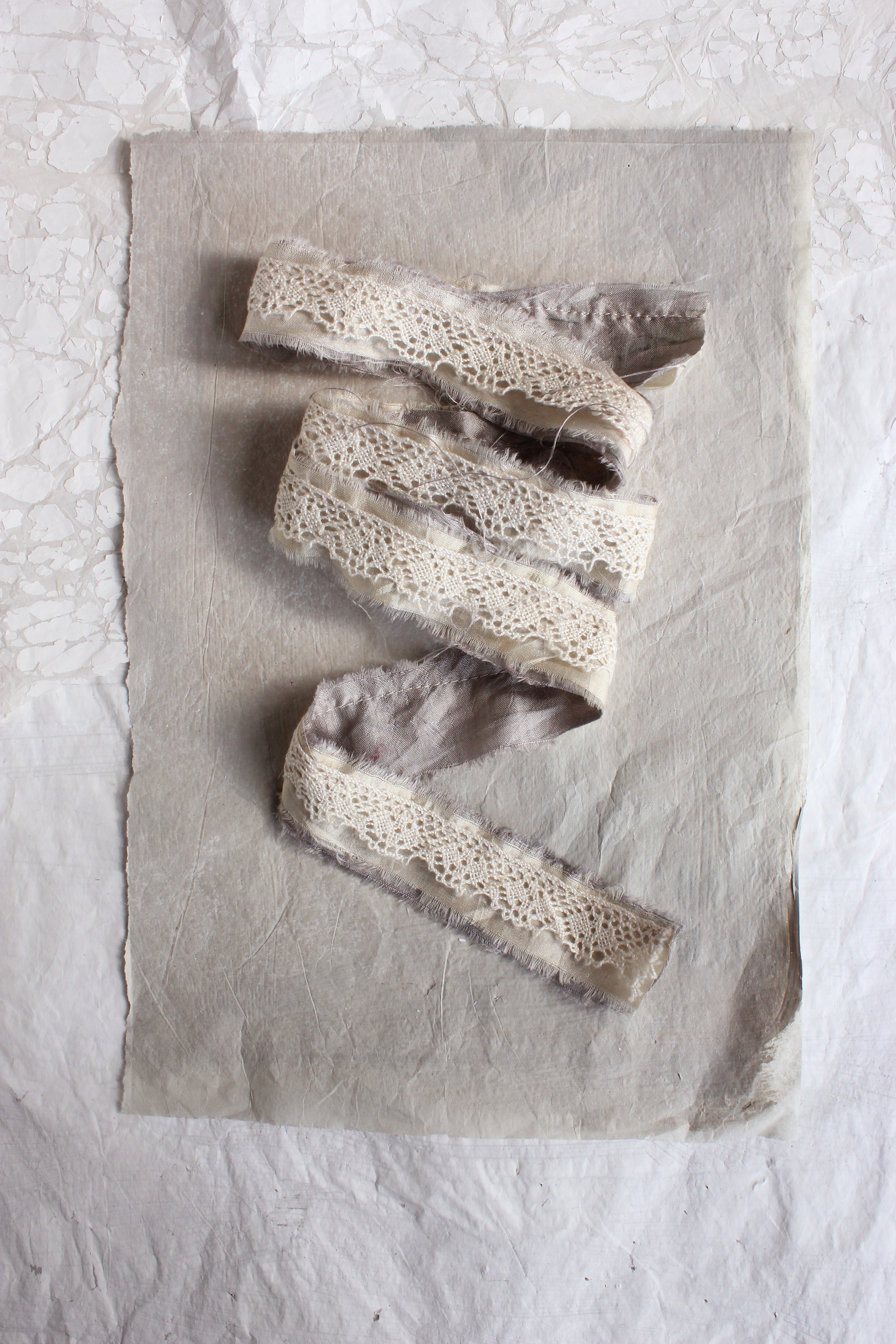 The Patina Collection - Delicate Silk & Lace Ribbon (54) xx