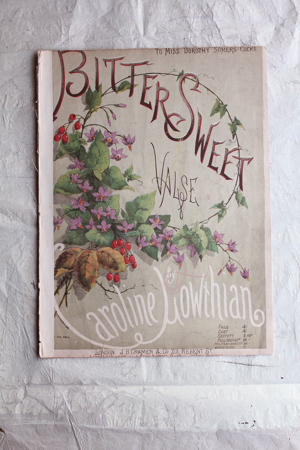 Old Music Pamphlet - Bittersweet