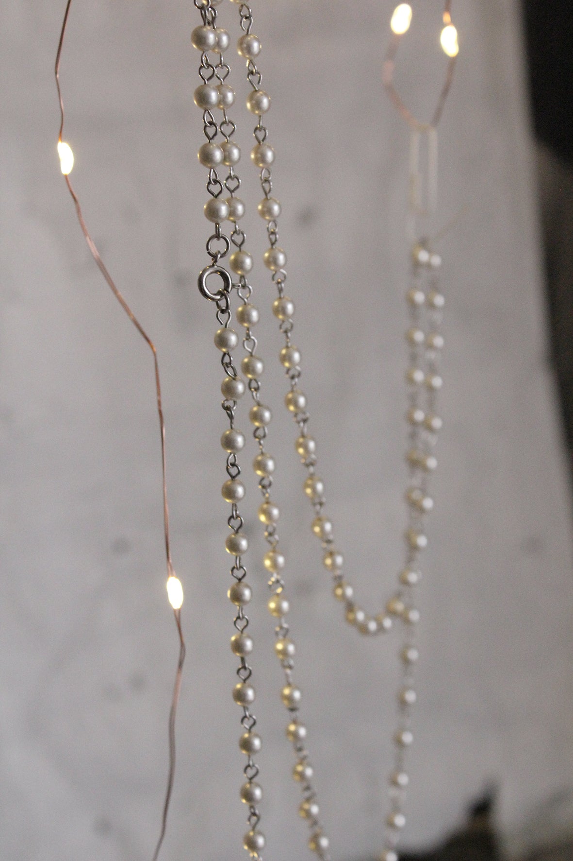 Old Necklace/Garland Wreath Decoration - Angel - 5