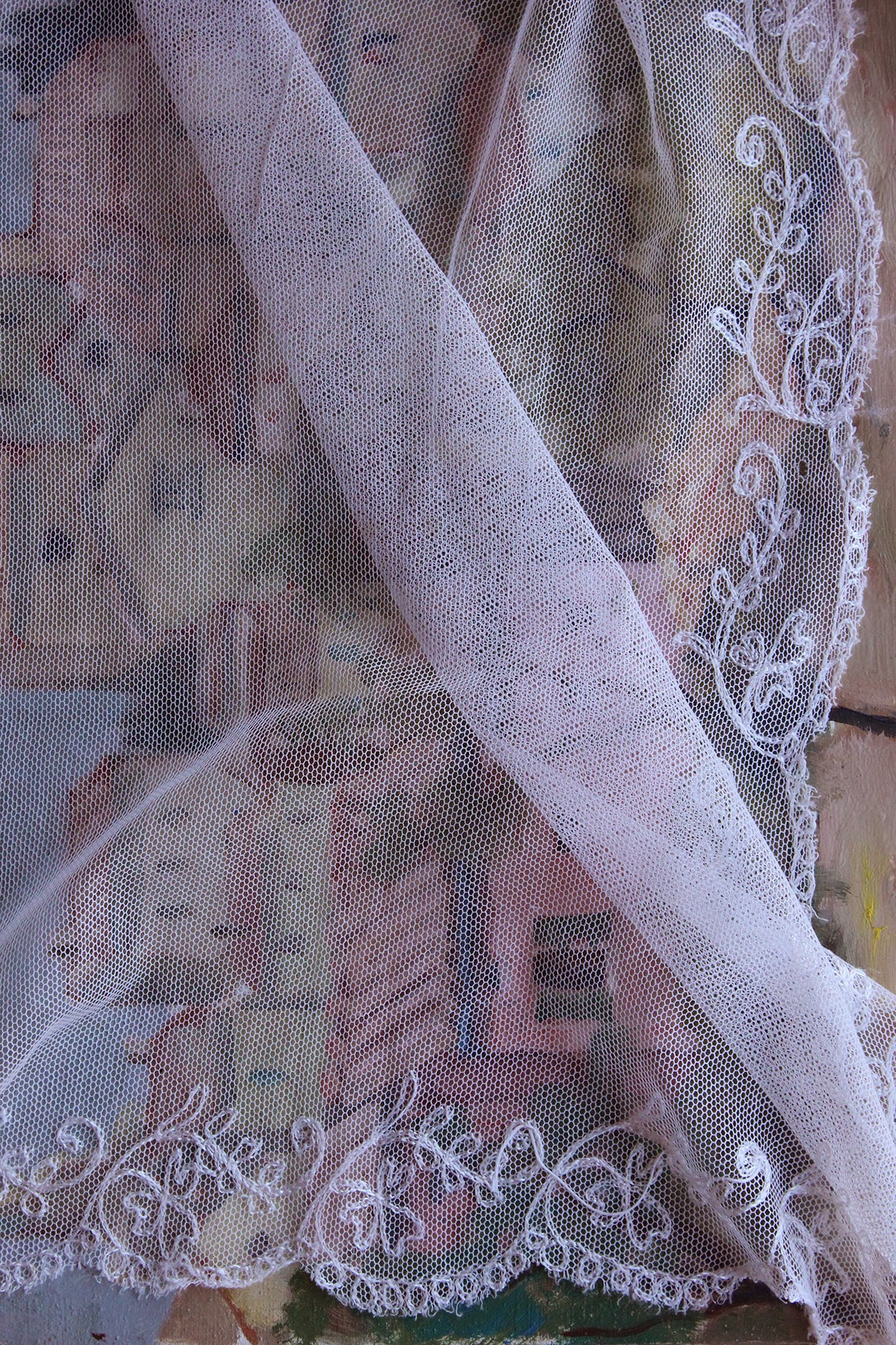 Lovely Old Lace Mat Or Small Window Modesty Panel - panel 2