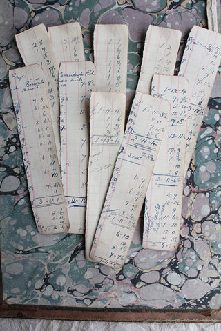 Old Handwritten Number Columns