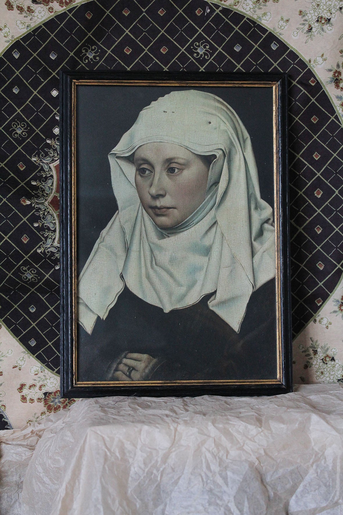 Beautiful Antique Frame with Old Print